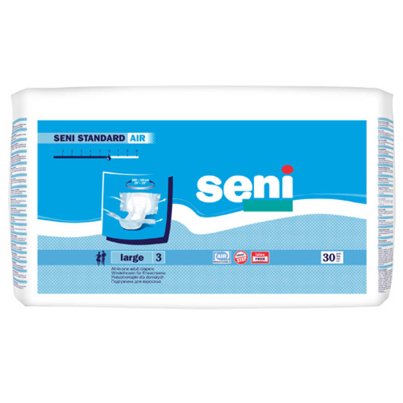 

Подгузники для взрослых SENI STANDARD AIR large 30 шт