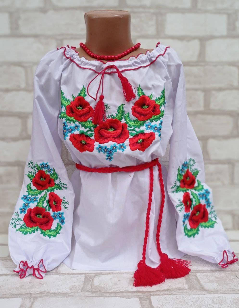 

Вышиванка детская "Маковка", 128-146 см рост