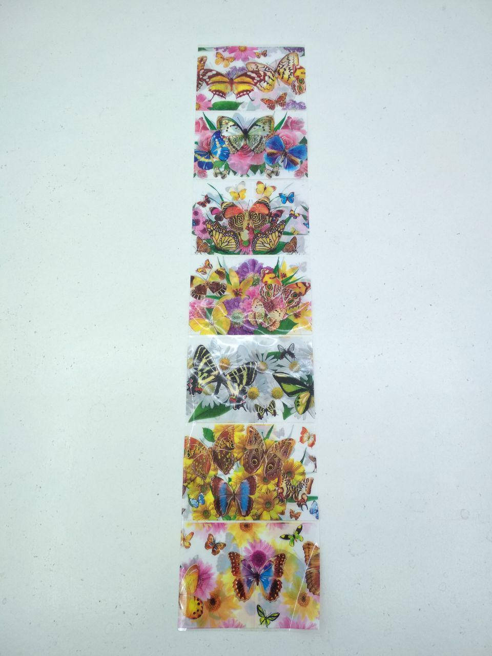 

Термоэтикетки Наклейки для Украшения Пасхальных Яиц 7 яиц "Бабочки"(100 шт)для Декорации