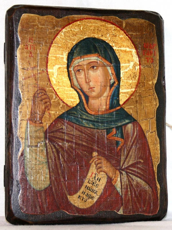 

Икона Маргарита Святая (на дереве)