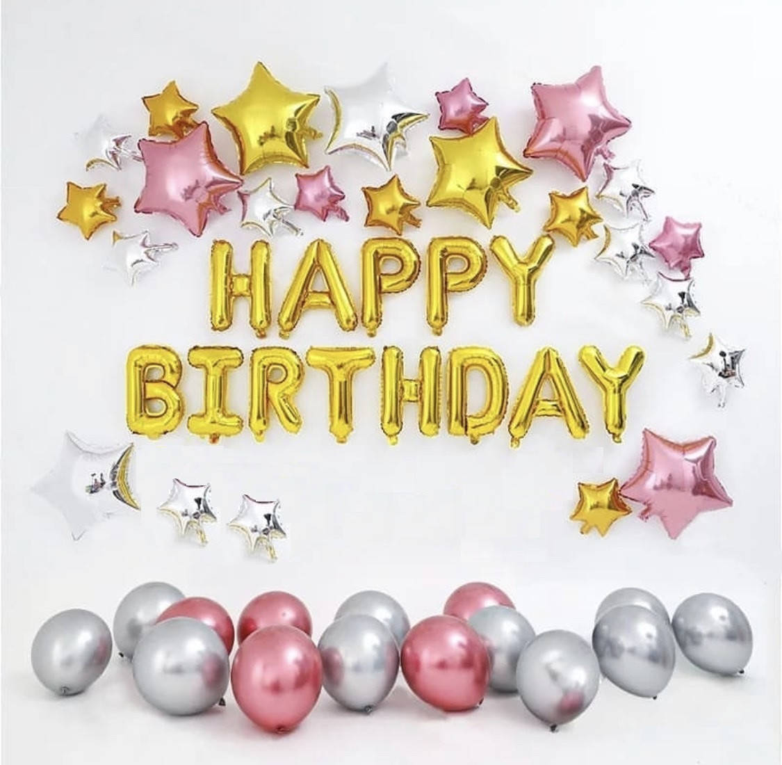 

Набор воздушных шаров на День Рождения Happy Birthday 1043