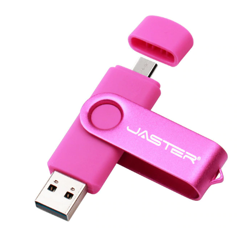 

USB OTG флешка JASTER 64 Gb micro USB Цвет Розовый для телефона и компьютера