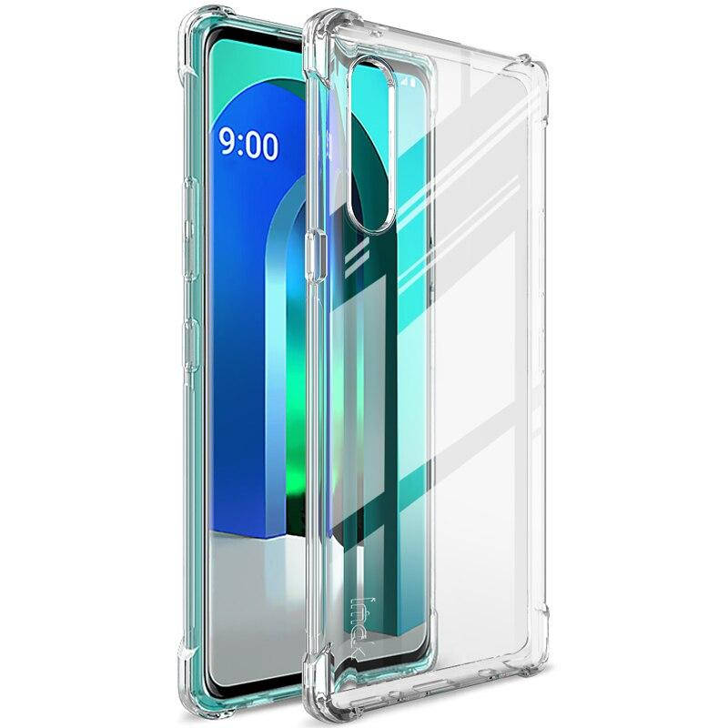 

Силиконовый прозрачный чехол для LG Velvet усиленные углы