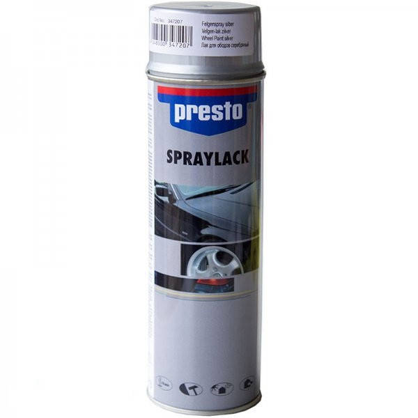 

Краска для дисков аэрозольная серебряная PRESTO