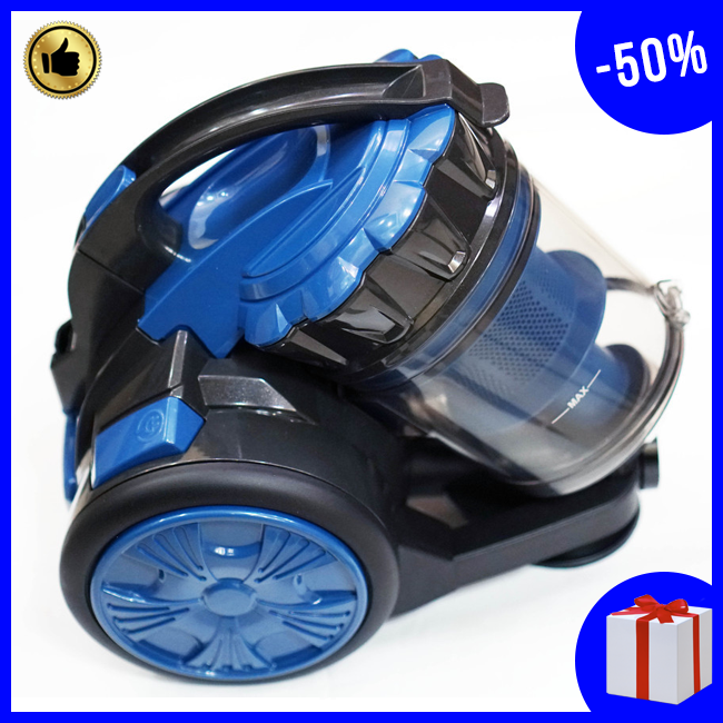 

Пылесос с контейнером без мешка бытовой Domotec для дома, Мощный колбовый безмешковой пылесос для сухой уборки