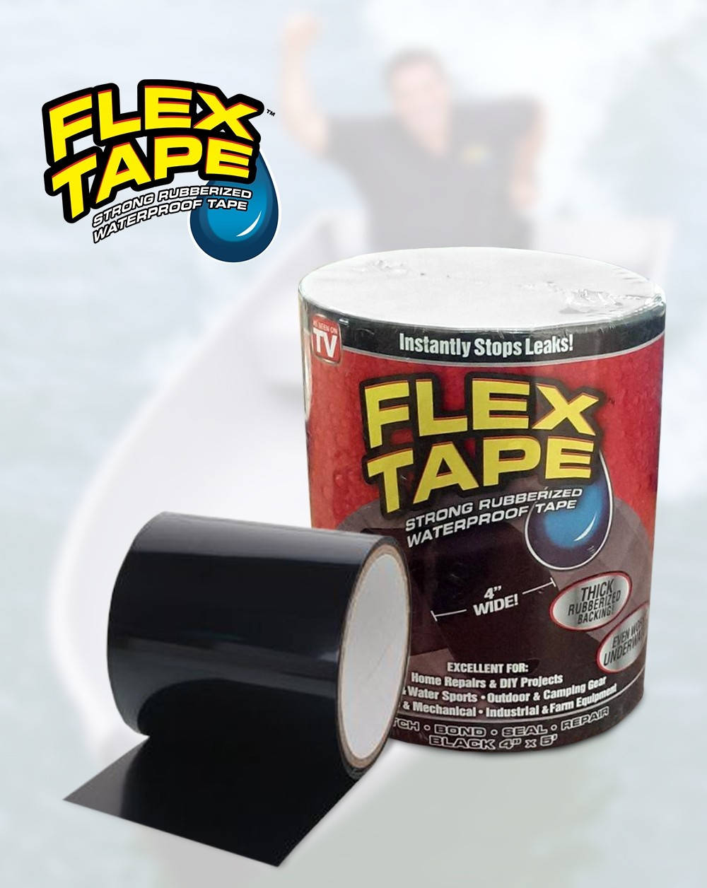 

Скотч лента Fleх Tape! Новье, Черный