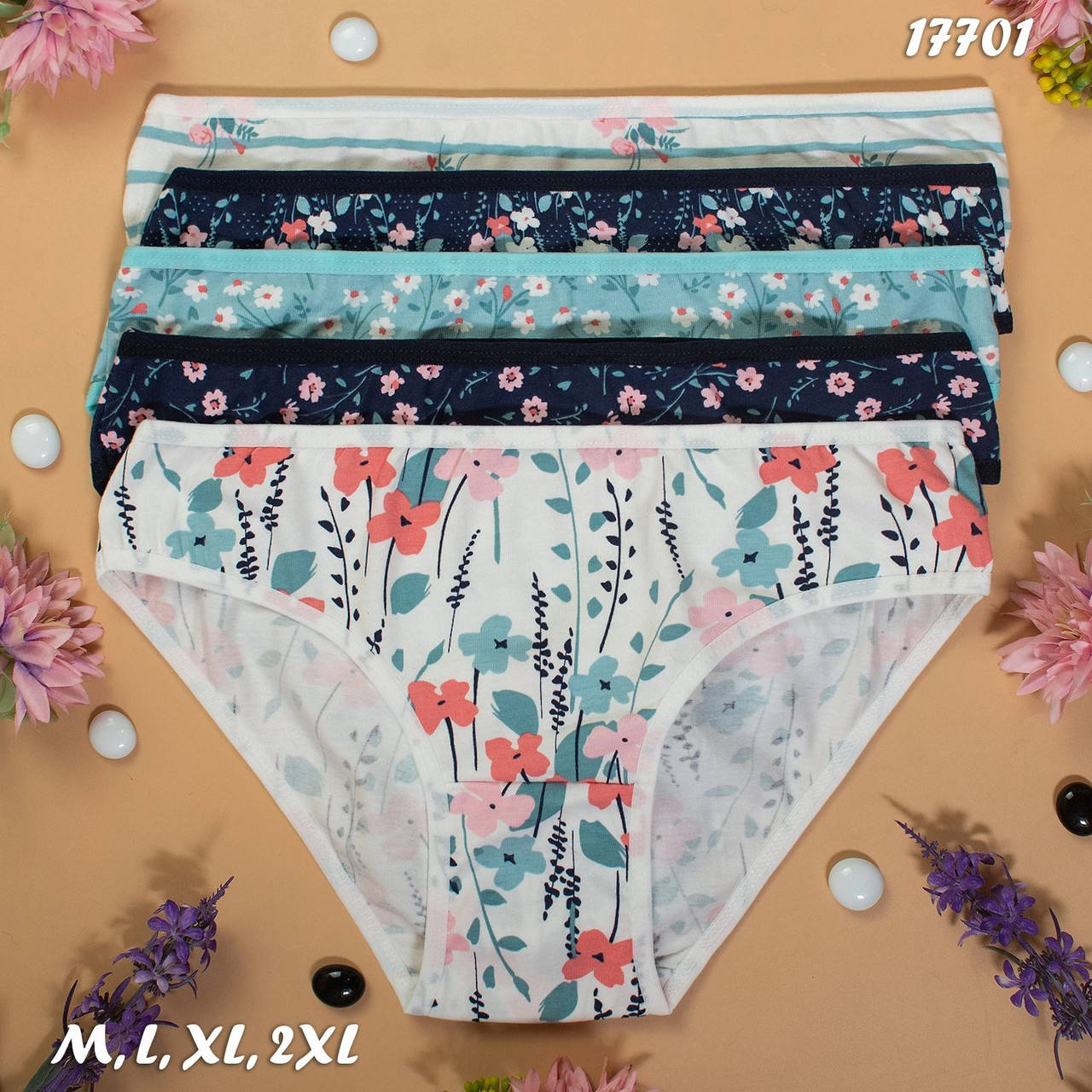 

Трусы слипы женские Nicoletta Турция M, XL 5 шт., Разные цвета