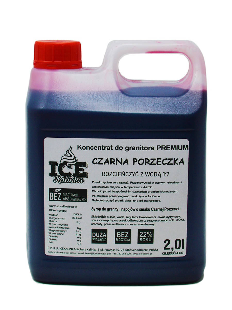 

Натуральный сироп для слаша IceKalinka Черная смородина
