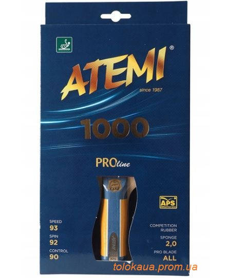 

Ракетка для настільного тенісу тенісна ATEMI 1000 AN