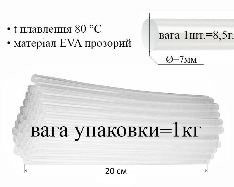 

Клей 7 мм для термо пистолета 1кг