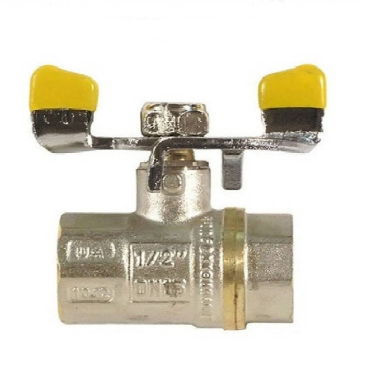 

Кран 3/4" латунный шаровый Г.Г. бабочка Water Pro