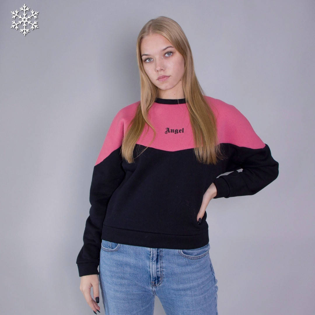 

Женский теплый свитшот Teamv Angel 3 Коралловый с черным L