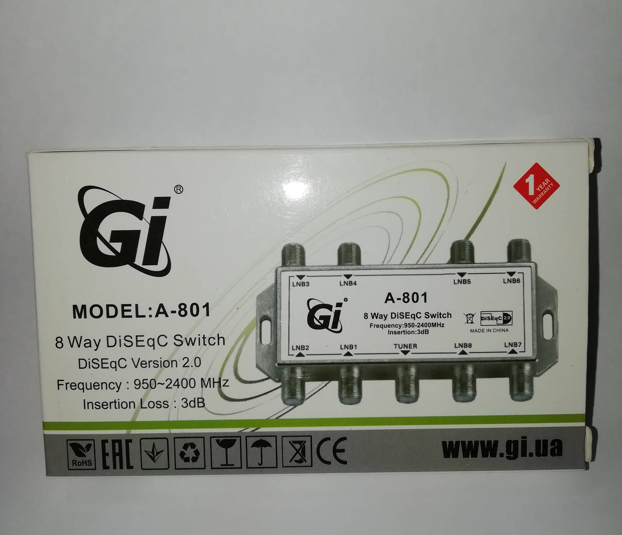 

Дісек перемикач Galaxy Innovations DiseqC GI A801