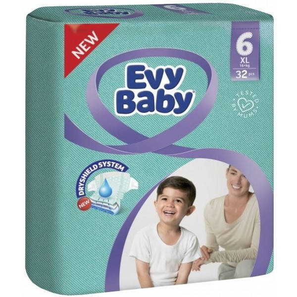

Подгузники Evy Baby размер 6, 16+ кг, 30 шт