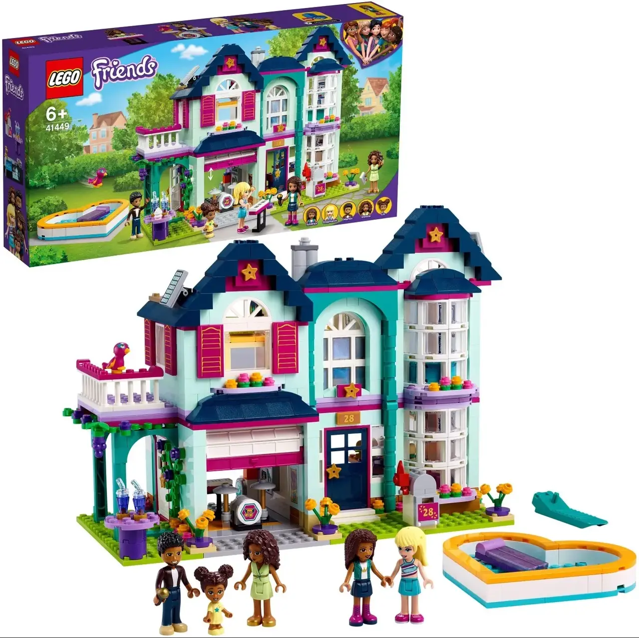 

Конструктор ЛЕГО LEGO Friends Семейный дом Андреа (41449), Разные цвета