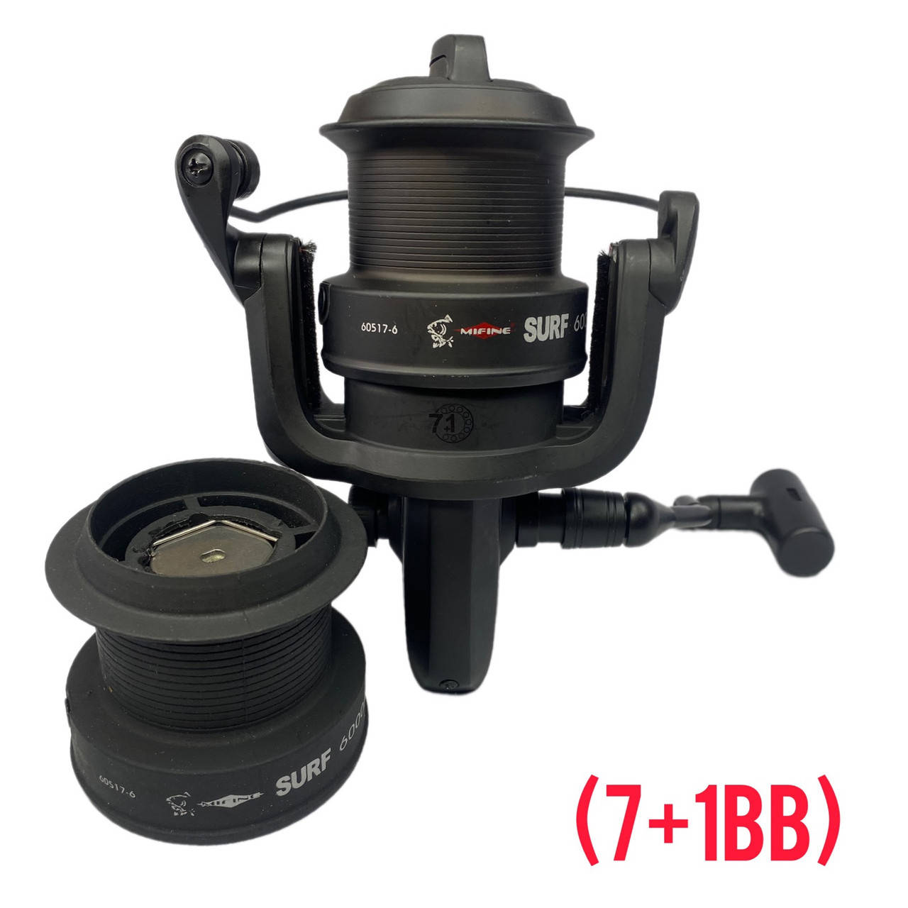 

Карповая катушка с прямой шпулей Mifine Surf 6000F (7+1bb), Черный
