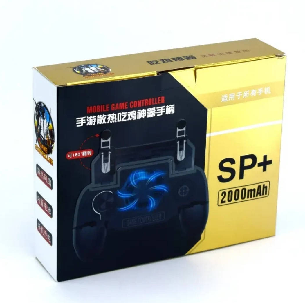 

Игровой SP+ 2000 геймпад триггер, джойстик для телефона и Pubg с охлаждением и Power Bank на 2000 мАч для игры, Черный