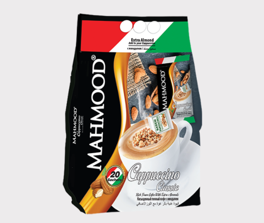 

Капучино классический с кусочками миндаля