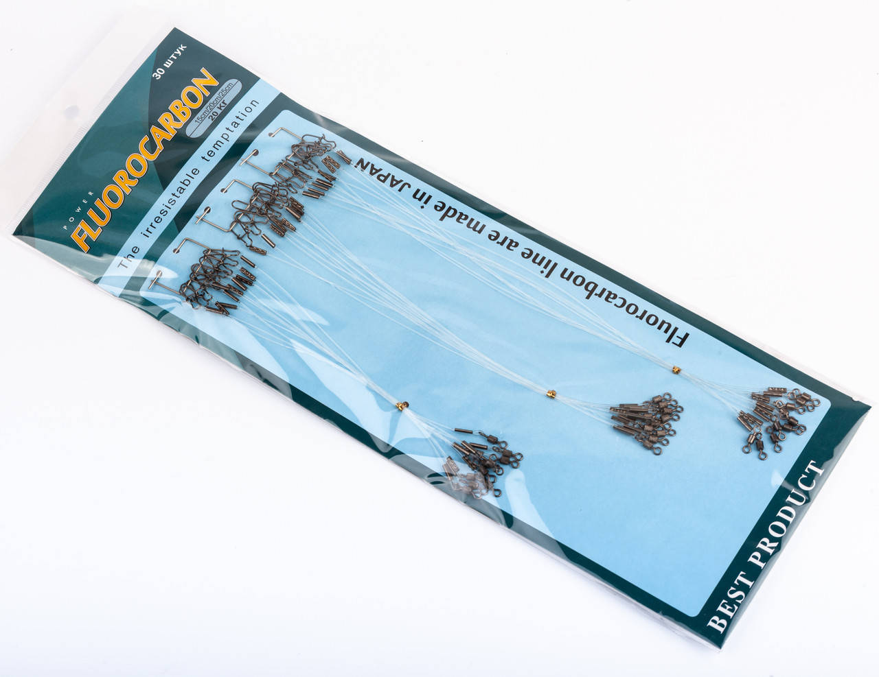 

Набор 30шт поводков FLUROCARBON на хищника 15/20/25/см