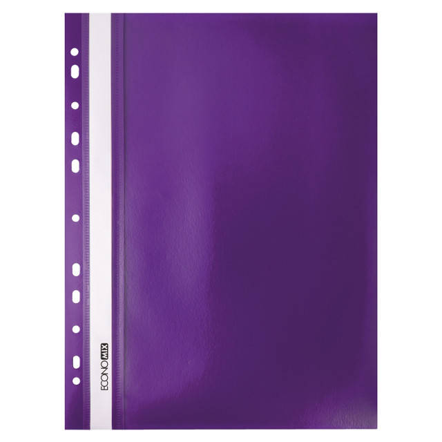 

Скоросшиватель с прозрачным верхом А4 Economix с перфорацией фиолетовый E31510-12