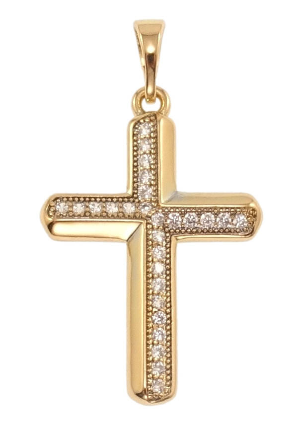 

Кулон Xuping Позолота 18K "Декоративный Крест с цирконием"