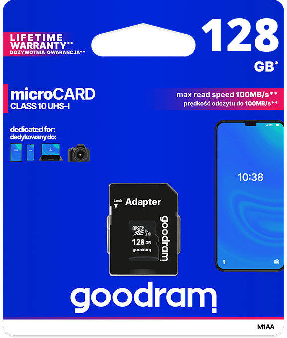 

Карта памяти microSDXC 128 Gb class 10 GOODRAM
