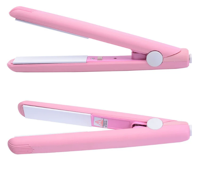 

Мини плойка утюжок для выпрямления волос MINI-1 Pink