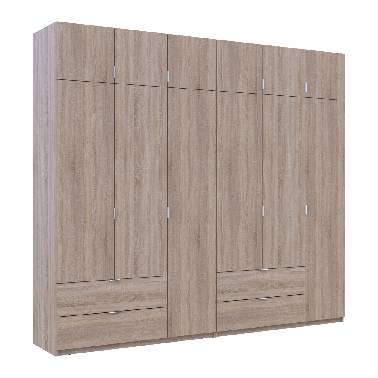Розпашна Шафа для одягу Doros Лукас Дуб сонома 3+3 ДСП 270х50х240 (42005115) 7