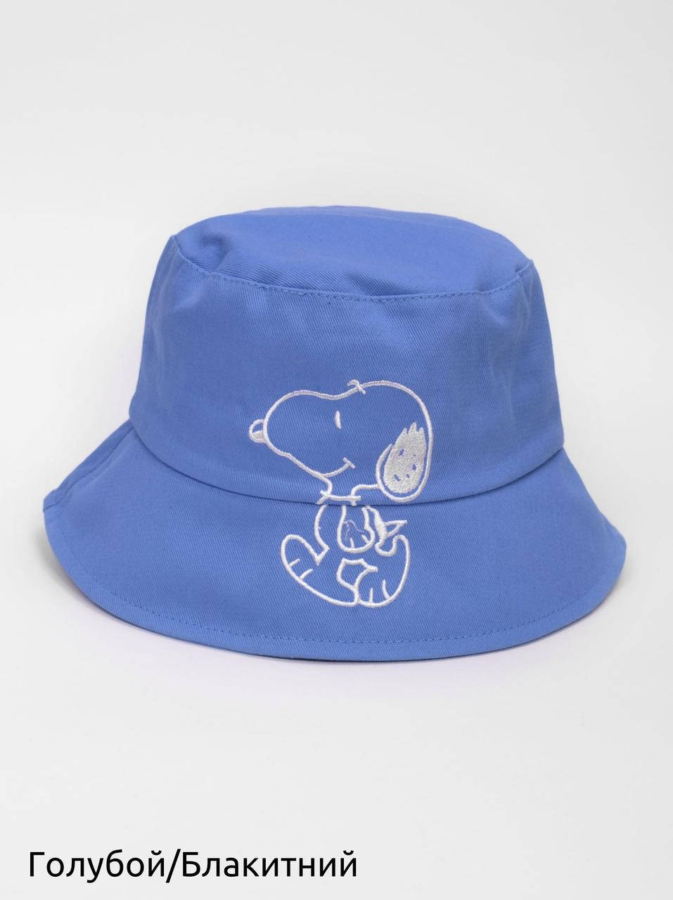 

Голубая Панама детская хлопковая Snoopy, Голубой