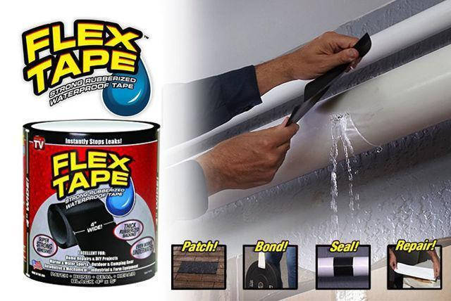 

Сверхпрочная водонепроницаемая лента Flex Tape, Черный