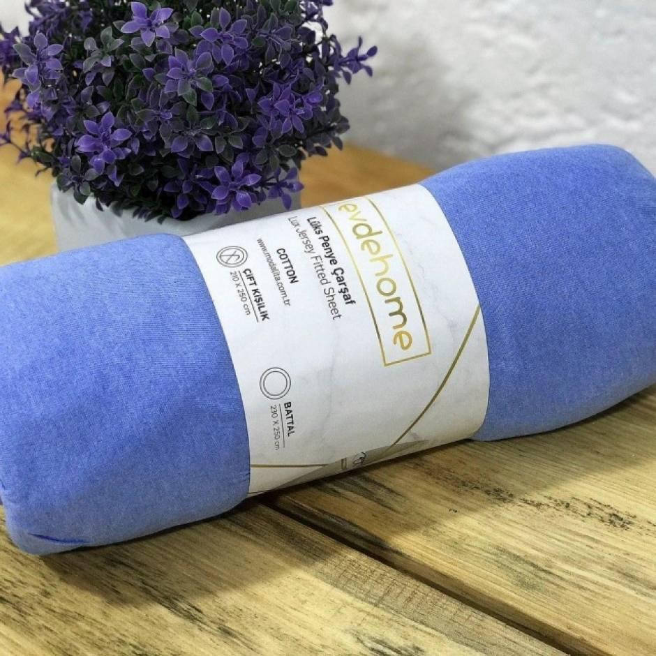 

Простынь на резинке синяя 180х200 / простинь на резинці синя 180х200, Синий