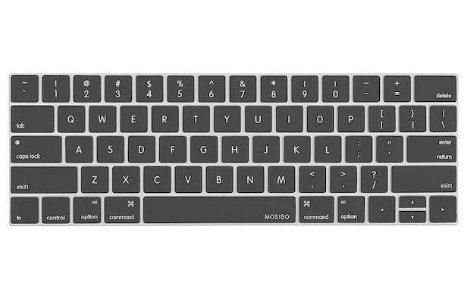 

Накладка на клавиатуру для MacBook Pro Retina touchbar 13/15 2015-2019 Черная US, Белый