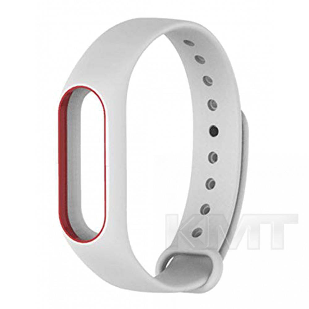 

Ремешок Silicone Line Xiaomi Mi Band 2 — White & Red