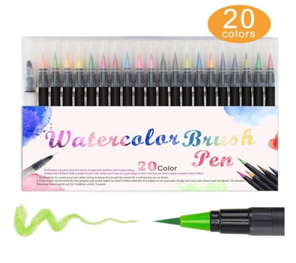 

Набор для творчества Water Brash Pen акварельные маркеры для рисования 20 предметов