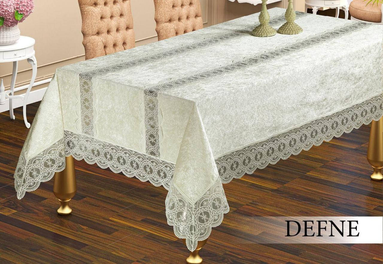 

Скатерть Велюр Maison Royale 160x220 Defne Cream, Бежевый