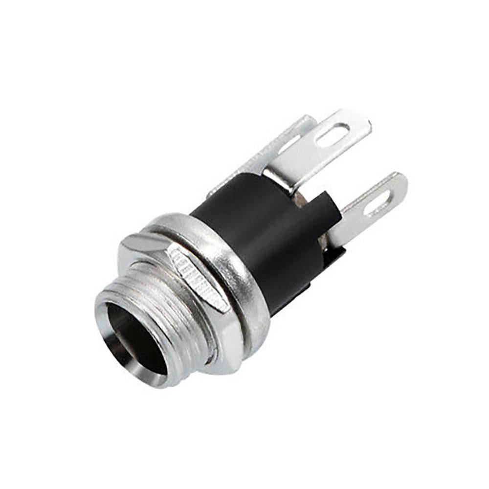 

Разъём DC, гнездо питания 5.5x2.5мм, 3pin, монтажное под гайку, корпус металлический