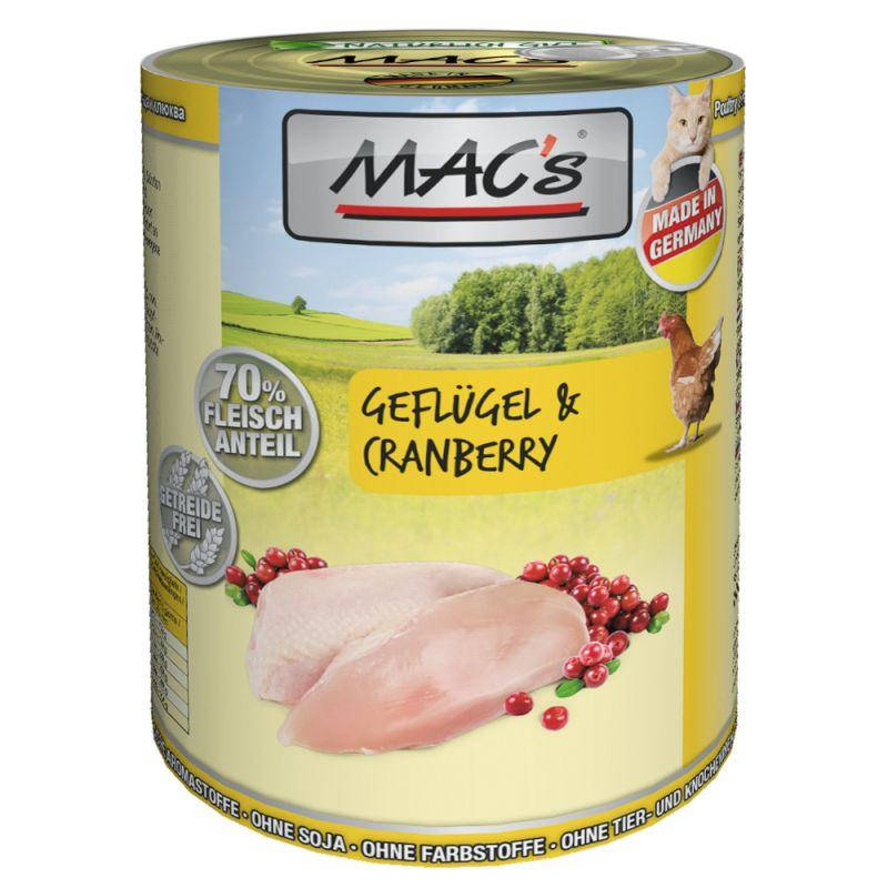 

Консервы для котов Mac`s Geflugel&Granberry Птица и Клюква