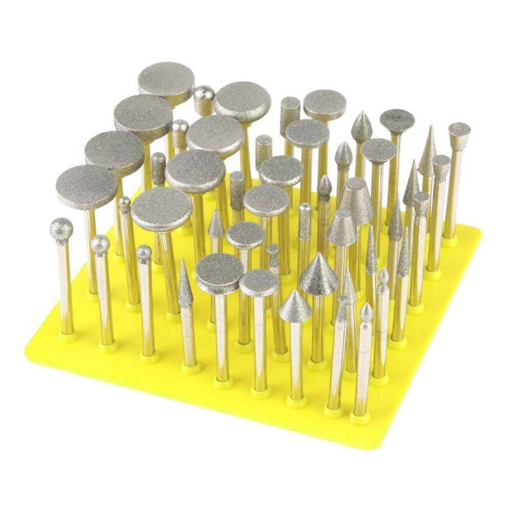 

Набор алмазных борфрез 50шт (фрез, шарошек) для гравера.