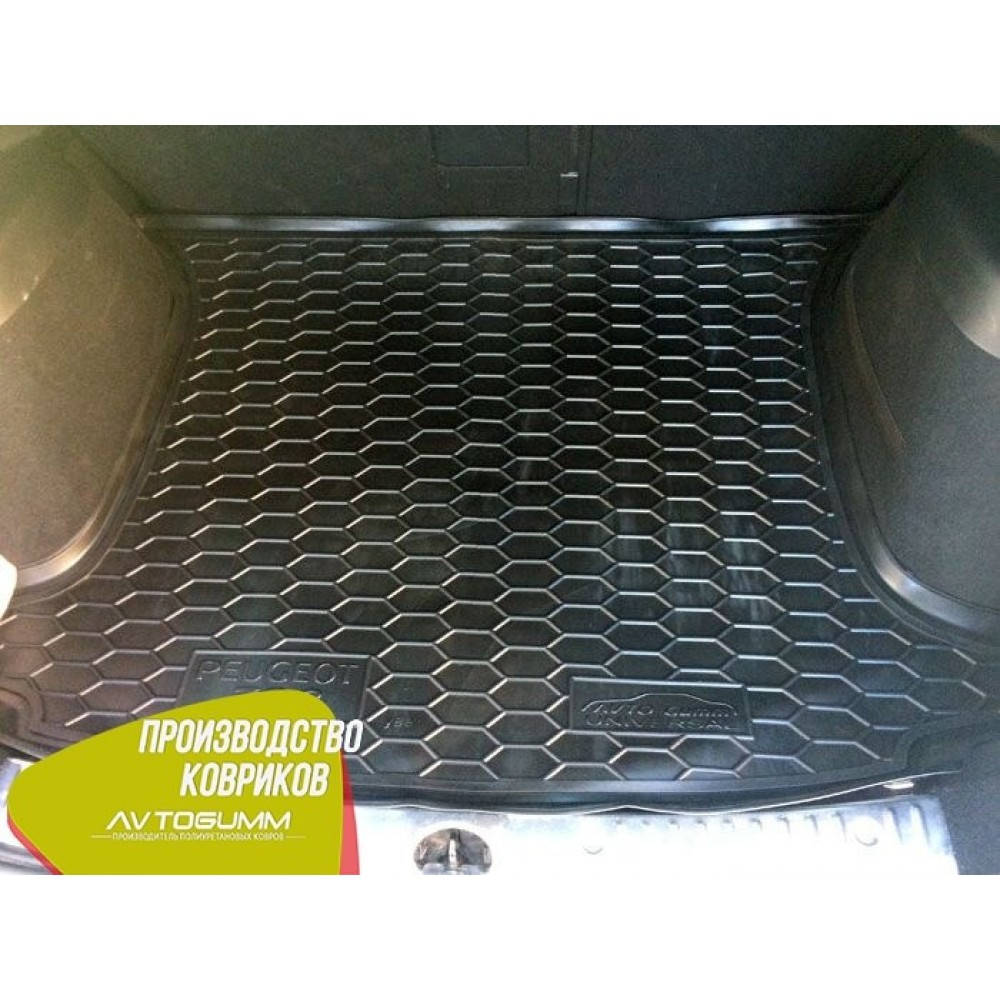 

Автомобильный коврик в багажник Пежо 308 Peugeot 308 2008- Universal (5 мест) (Avto-Gumm), Черный