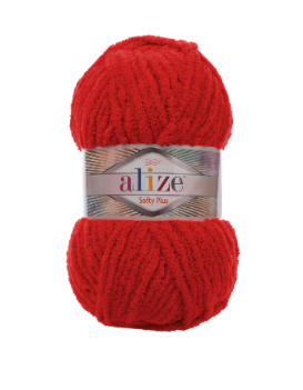 

Alize Softy Plus (Ализе Софти Плюс) № 56 красный (Пряжа, нитки для вязания)