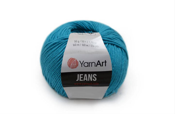 

YarnArt Jeans, темно бирюзовый №55