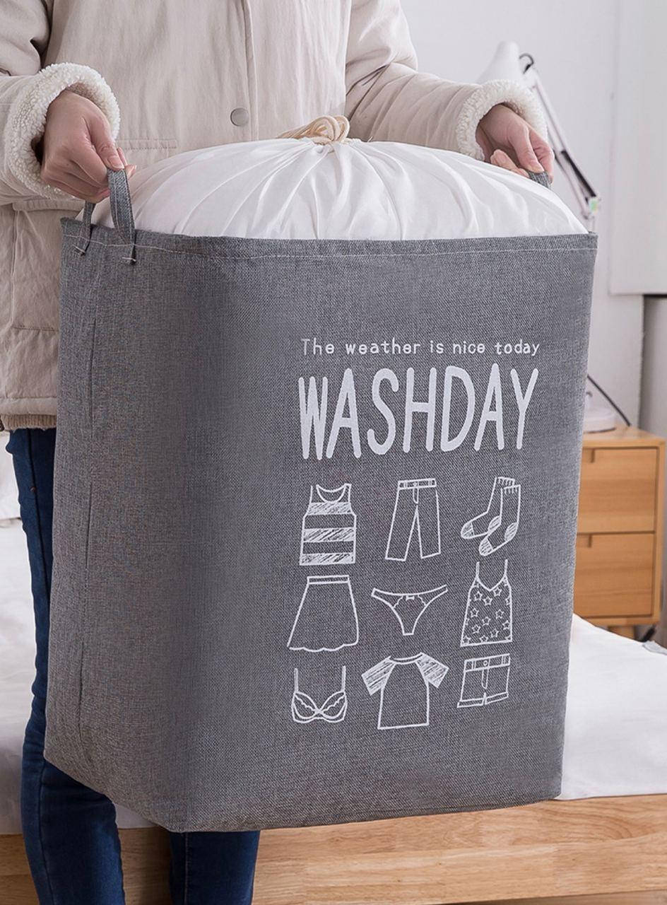 

Органайзер мешок для одежды и белья WASHDAY Серый