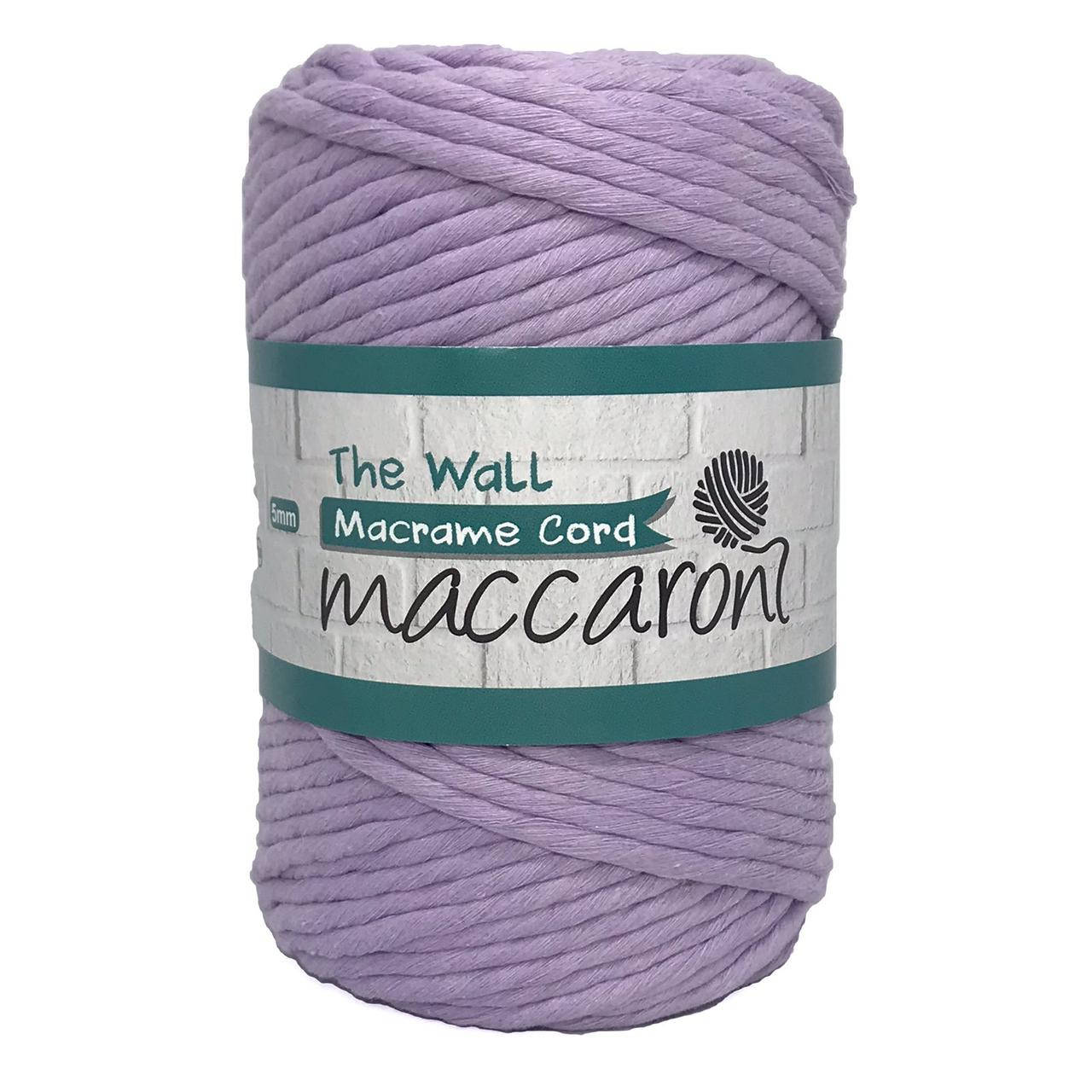 

Эко Хлопковый Шнур Macrame Cord The Wall Maccaroni 5 mm , сиреневый