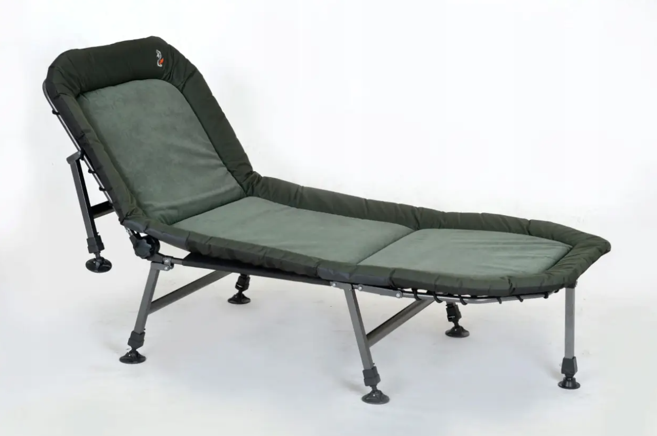 

Раскладушка кровать для рыбалки карповая Elektrostatyk l14 с усиленной рамой