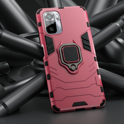 

KEYSION Противоударный защитный чехол Xiaomi Redmi Note 10 Pro с кольцом Цвет Красный