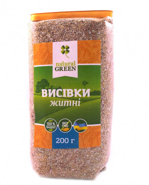 

Отруби ржаные, 250 г, NATURAL GREEN