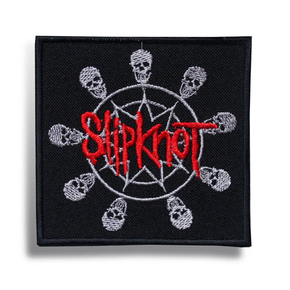 

Нашивка с вышивкой SLIPKNOT 4 skulls in a circle