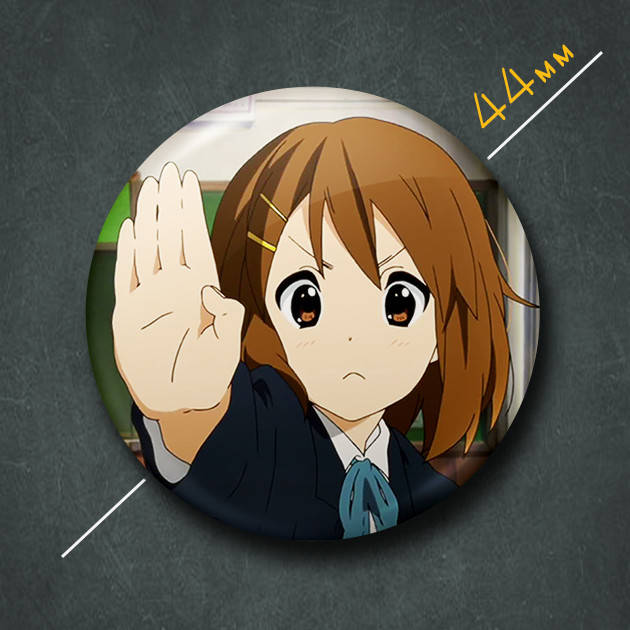 

"Юи Хирасава (Кэй-Он! / K-On!)" значок круглый на булавке Ø44 мм