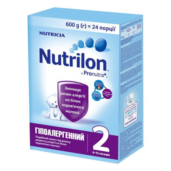 

Сухая детская молочная смесь Nutrilon Гипоаллергенный 2, 600 г
