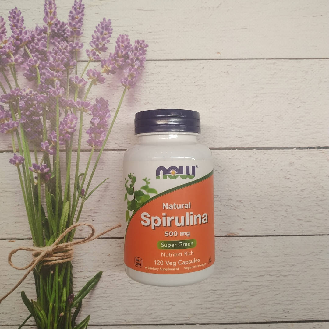 

Now Foods Spirulina 120 veg caps 500 mg, Спирулина Нау фудс